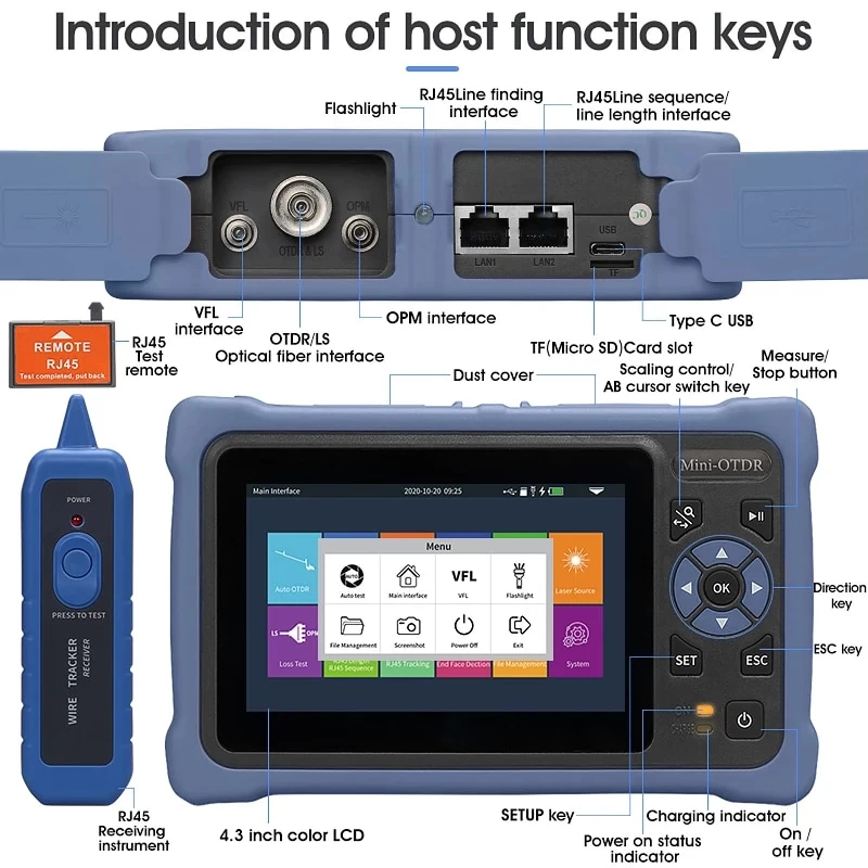 Novker 12-in-1 Mini OTDR NK400 - Optical Time Domain Reflectometer Otdr 1310 1550Nm ulasan dan harga
